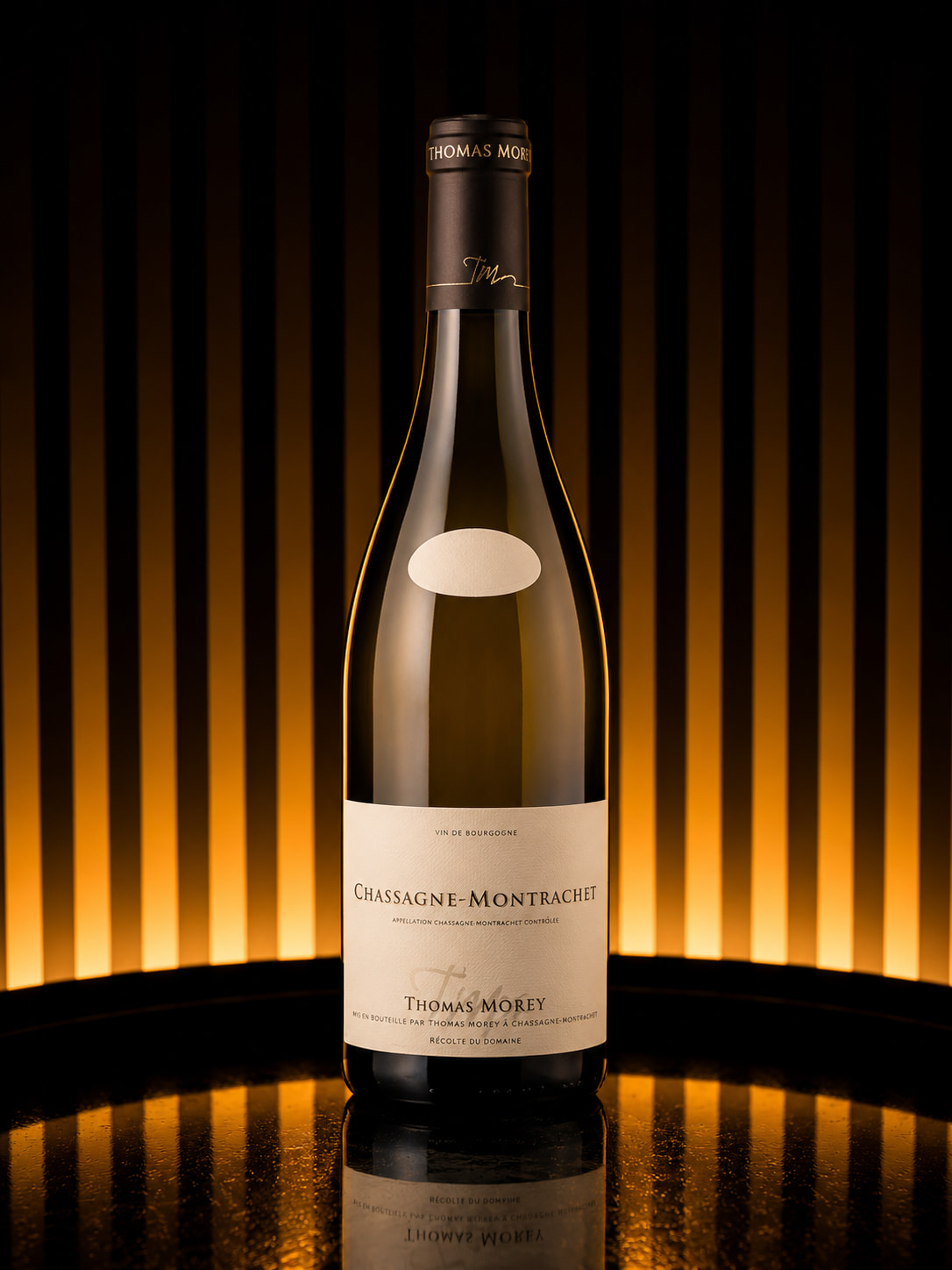 Une bouteille de Bourgogne Chassagne-Montrachet