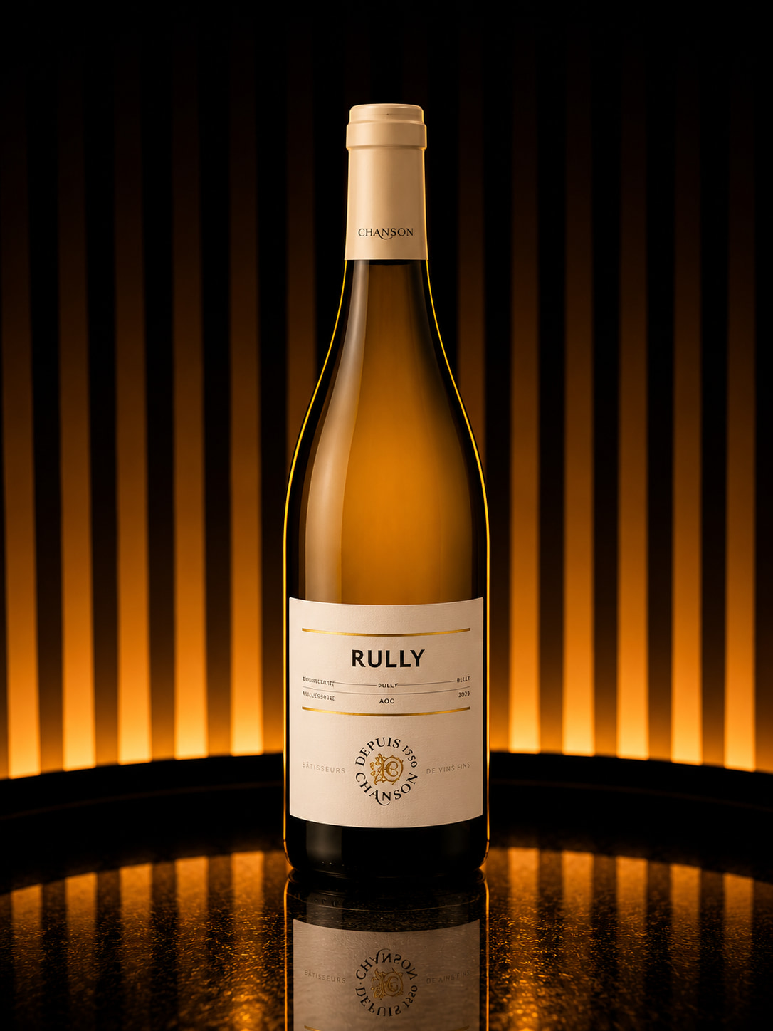 Une bouteille de Rully du domaine Chanson