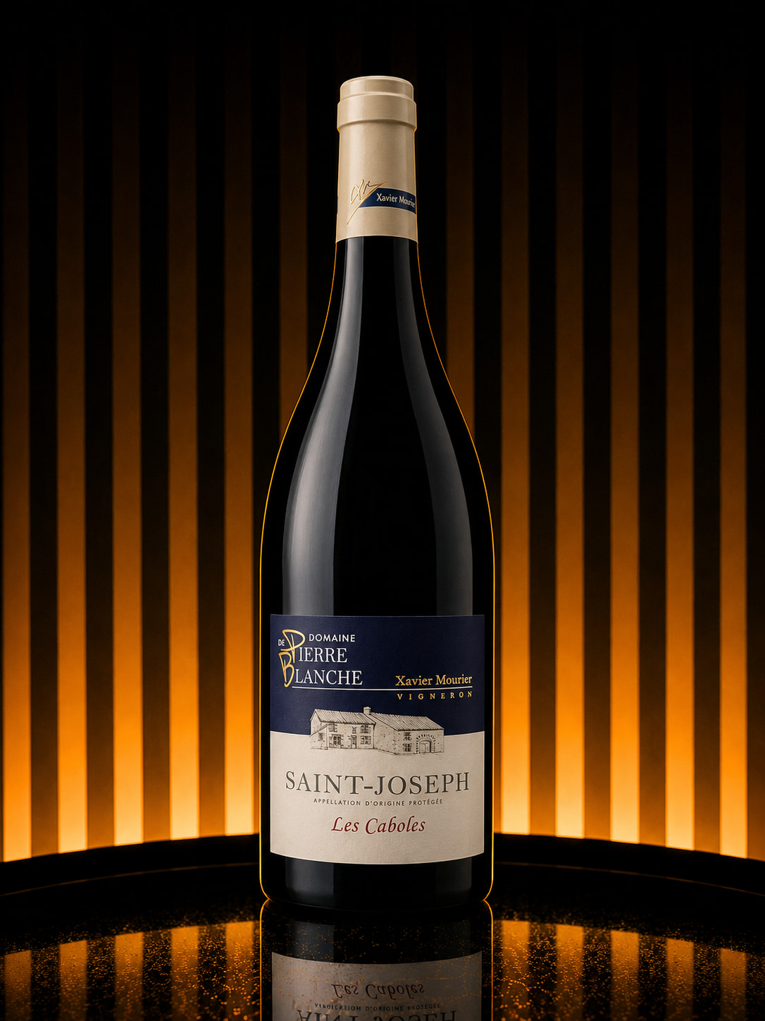 Une bouteille de Saint-Joseph Les Cabolles